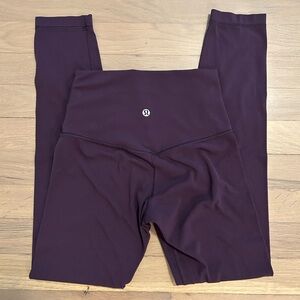 Lululemon Align 25” Leggings Size 2 in Black Cherry GUC